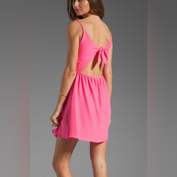 Parker Elana Silk Mini Dress Pink Small NWOT - Picture 3 of 12